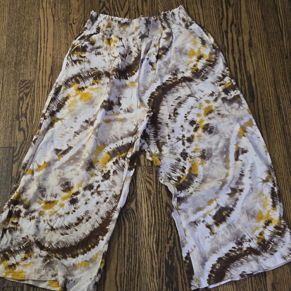 Vera Wang Tie-Dye Wide-Leg capri Pants